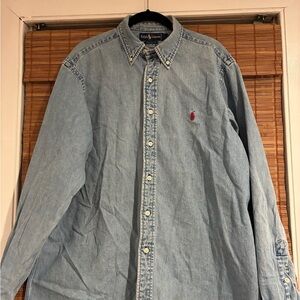 Ralph Lauren Blue Denim Button-Up Shirt